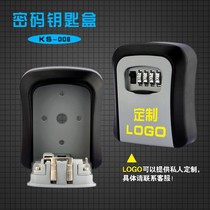 ㊙Decoration password key box lock cat's eye storage anti-theft wall-mounted hostel storage box safe deposit box LOGO