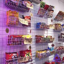 Iron wire mesh rack wire mesh shelf mesh iron photo wall storage basket supermarket basket