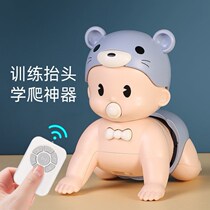 Baby head-up training toy hand grip head-up Chase turn-over vision baby learning crawl guide puzzle Electric