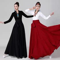 Xinjiang dance practice skirt adult skirt Uighur Mongolian costume big swing dress classical dance performance Women