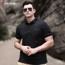 Large Code Short Sleeve Male Tide Card Trend 2022 New Summer Pure Color Outdoor Speed Dry Tactical Easing Paolo Polo Shirt