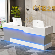 Company front desk bar cash register commercial counter modern simple beauty salon front desk corner cash register