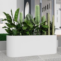 Iron outdoor flowerpot commercial square planting box restaurant sales department partition flower slot outside rectangular flower box altar