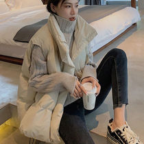 Korean version of loose down cotton waistcoat cotton-padded jacket women wear short Joker waistcoat winter padded vest coat