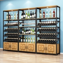 Wine display cabinet wall cabinet rack landing Nordic metal wine rack display rack small shelf goods display