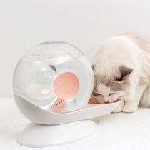 Cat water dispenser automatic water flow unplugged pet dog water feeder not wet mouth water basin water bowl