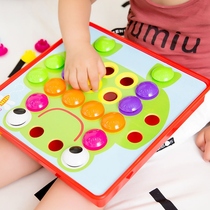 Toddler baby big particle button mushroom nail patch board early education childrens puzzle puzzle toy 1-2-3-4 years old