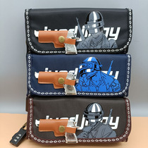 Eat chicken pen bag peace elite pistol model hand pencil bag creative cool primary school students with double large capacity