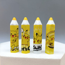 Pikachu wooden pencil cap creative cartoon cute high-value pen cap pencil Pencil extender children Students