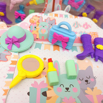 Small makeup artist fun styling rubber rubber cute chirp-free high color correction wiping primary school girl stationery