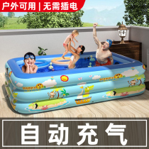 Household swimming pool children 10 years old left children home automatic inflatable air cushion thickened family style small outdoor large