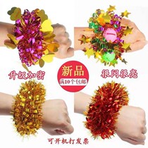Festival June 1 childrens dance performance color strips wool hand ring ankles dance wrist head hoop floral headdress hand flower