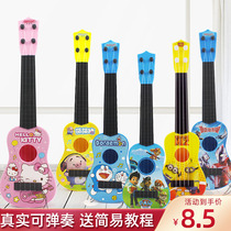 Childrens music small guitar can play baby simulation ukulele beginners boys and girls mini musical instrument toys