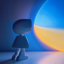 Sunset and sunset lights astronauts dawn lights shy lights robot photo atmosphere lights rainbow sunset night lights