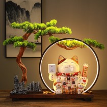 Shake hand electric fortune cat cashier home store opening gift light ring welcome pine ornaments