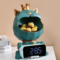 Zhaocai cat enters the door ornaments storage key clock TV cabinet porch decoration light luxury new House opening gift