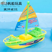 Childrens pirate sailboat can launch simulation ship model electric boat speedboat boy playing water bath toys