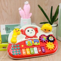 Children and girls baby multi-function puzzle early education Music mobile phone baby toy phone simulation Intelligence 3 years old 1