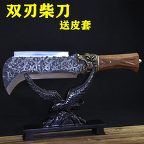 Dragon Springs Quartzin hand forged with sharp firewood knife decapitated knife decapitated field portable open and deserted knife double-edged firewood knife