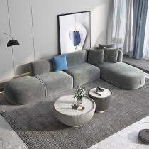 Simple modern sofa light luxury fabric L type Nordic trio minimalist latex sofa living room combination designer
