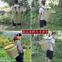 Back basket bamboo weaving agricultural large back basket pure handmade bamboo back basket back basket back adult shopping home storage products basket