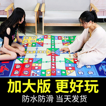Flying chess childrens educational toy carpet oversized pad type two-in-one double-sided Monopoly large parent-child game