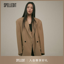 SPELLEDIT2022 Spring new cut collage loose suit Korean version of small crowdsourced design Western suit jacket