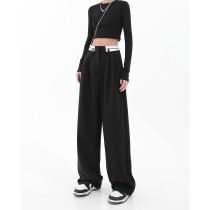 European and American High Street Design Sensation Western Pants Woman Spring Autumn Season High Waist Pituitary Pants With Slim Fit Black Tugging Casual Pants