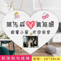 Cute couple family training room door number welcome home decoration listing creative home custom sign small pendant