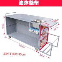 Popcorn Night Market Stall Commercial Barbecue Cart Mobile Charcoal Barbecue Grill With Fried Pan Iron Plate Burning Breakfast Snack Car