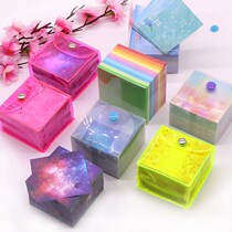 Small size square printing pocket pocket children handmade origami Starry Sky puzzle stacked paper color paper jam