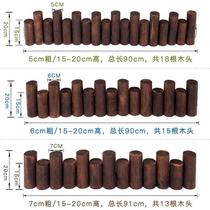 Corrosive wood fence garden fence flower garden outdoor courtyard fence outdoor fence indoor balcony decoration small wooden stake