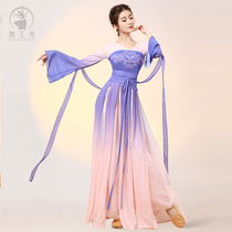 Dance protagonist Classical Dance Exercises for womens body rhyming with a long dress Chinese dance performance Dress Long Skirt