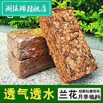 Orchid special nutrient soil coconut shell brick coarse Phalaenopsis Dendrobium plant coarse coconut block organic desalination coconut brick