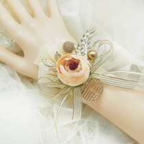 Bride wedding wrist flower bride hand wreath sister group girlfriends group bridesmaid wrist flower senior sensorial wedding dress fairy