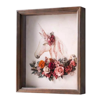 Creative specimen set-up European-style solid wood eternal flower photo frame small red book bubble Matt blind box display frame