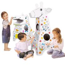 Graffiti stereo diy childrens handmade toys assembly interactive 3d puzzle creative paper-cut gift painting model set