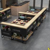 The office area partitions the Nordic restaurant booth ins net red decorative guardrail creative shelf flower rack leisure area