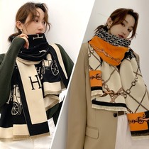 Womens winter thickened warm scarf New 2021 explosive autumn with windbreaker ins Super fire scarf