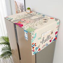 Cash and cat printed fridge dust cover Home roller washing machine with side cashier bag waterproof and anti-oil universal cover towel