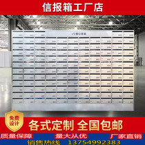 Stainless steel outdoor Villa rainproof multi-door smart wall inlaid milk mailbox factory community custom letter box