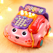 Childrens toy simulation music telephone landline puzzle early education baby 0-1 year old boys and girls 3 months 9 babies 6