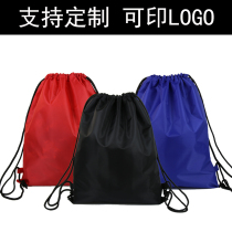 Custom drawstring bag backpack sports bag female fitness shoulder basketball bag training bag student simple bag