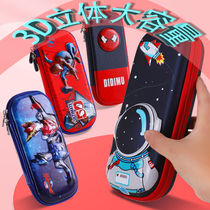 Pen bag primary school boy pencil case pencil case astronaut 3D stereo rocket Korean version of large capacity net red waterproof