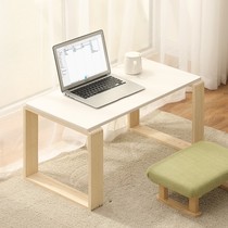 Tatami floating window sill small coffee table table solid wood kang table foldable bed computer lazy table dormitory learning