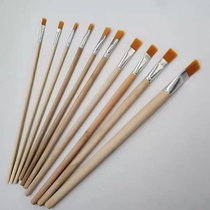 Lacquer Art Material Great Lacquer Garden Nylon Pen Flat Pen Platoon Pen Log Pen Holder Hand Painted Fine Art Paint Paintbrush Elastic Foot