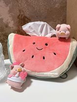 Paper towel cover on-board desktop watermelon tissue box containing box Soft cute fruit series cute minima about the inside of the box