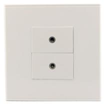 Switch socket Jack 86 multimedia double hole 3 5mm headphone jack computer audio non-welding straight panel
