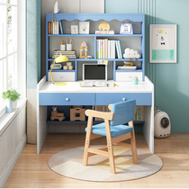 Children desk bookcase bookcase integrated student learning to write desk Home girl bedroom computer table and chairs suit