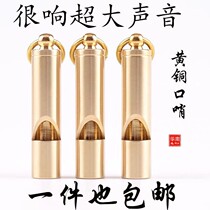 Brass Mouth Whistle Key Buttoned Duozodiac Series Whistle Pendant Pure Color Metal Alt Wild Coursebirth Equipment Tool